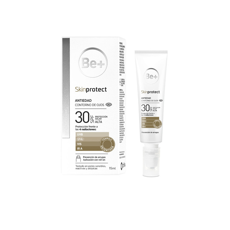 BE+ SKIN PROTECT CONTORNO DE OJOS ANTIEDAD FOTOPROTECTOR 30+SPF 15ML