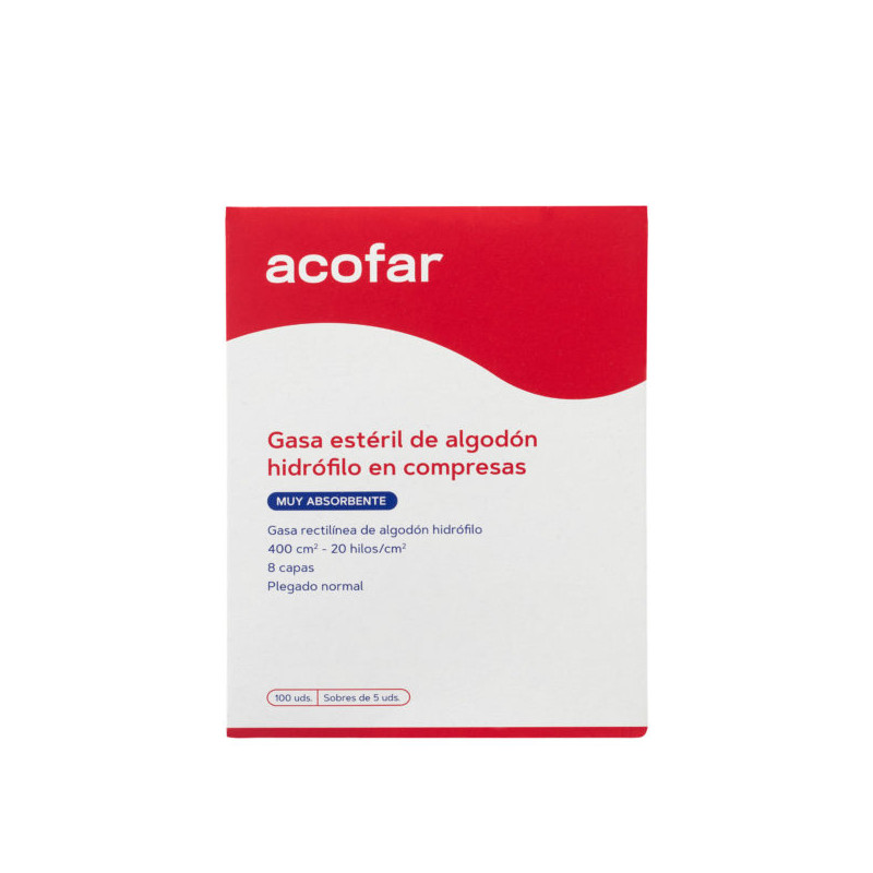 ACOFAR GASA ESTERIL DE ALGODON HIDROFILO 100U