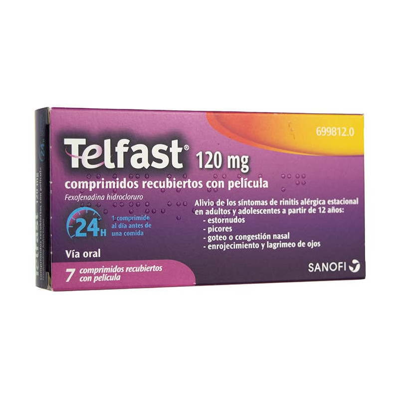 TELFAST 120 mg COMPRIMIDOS RECUBIERTOS CON PELICULA