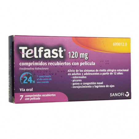 TELFAST 120 mg COMPRIMIDOS RECUBIERTOS CON PELICULA