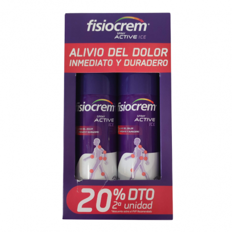 FISIOCREM PACK SPRAY ACTIVE ICE EFECTO FRÍO 2x150ML