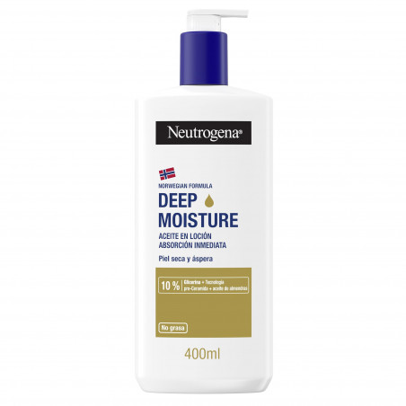 NEUTROGENA DEEP MOISTURE ACEITE EN LOCIÓN PIEL SECA Y ÁSPERA 400ML