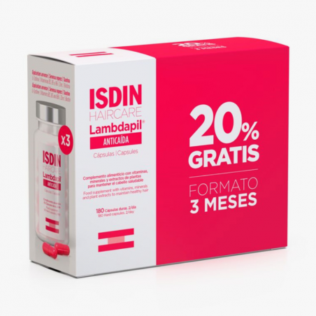 ISDIN LAMBDAPIL ANTICAIDA 3 MESES 180 CÁPSULAS