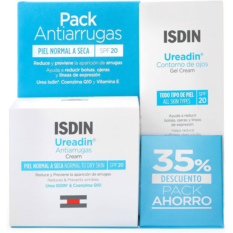 ISDIN UREADIN PACK ANTIARRUGAS CREMA DÍA SPF20 50ML + CONTORNO DE OJOS 15ML