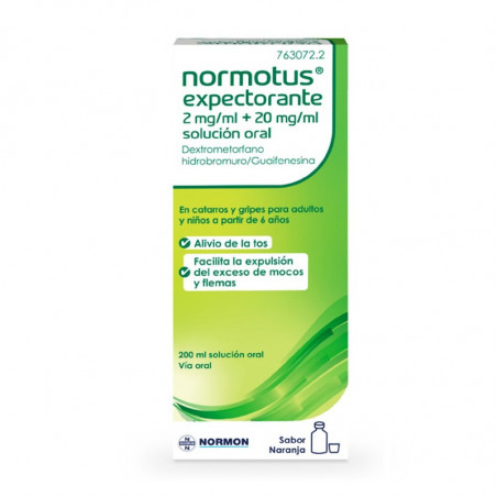 NORMOTUS EXPECTORANTE 2 MG/ML + 20 MG/ML SOLUCION ORAL