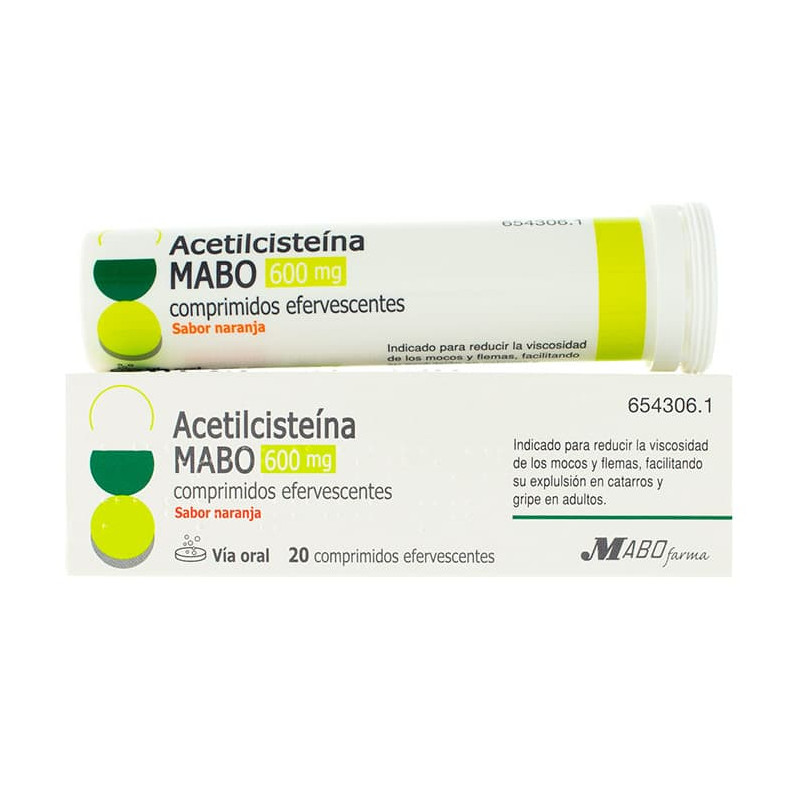 ACETILCISTEINA MABO 600 MG COMPRIMIDOS EFERVESCENTES SABOR NARANJA