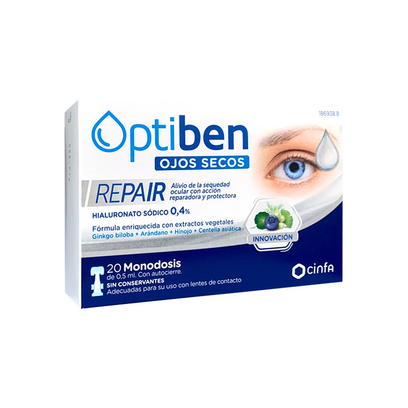 OPTIBEN OJOS SECOS REPAIR 20 MONODOSIS