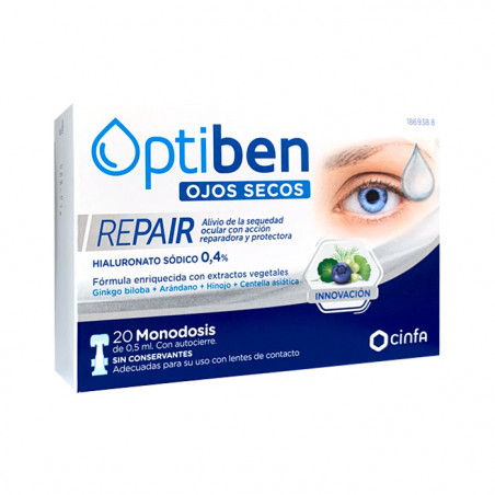 OPTIBEN OJOS SECOS REPAIR 20 MONODOSIS