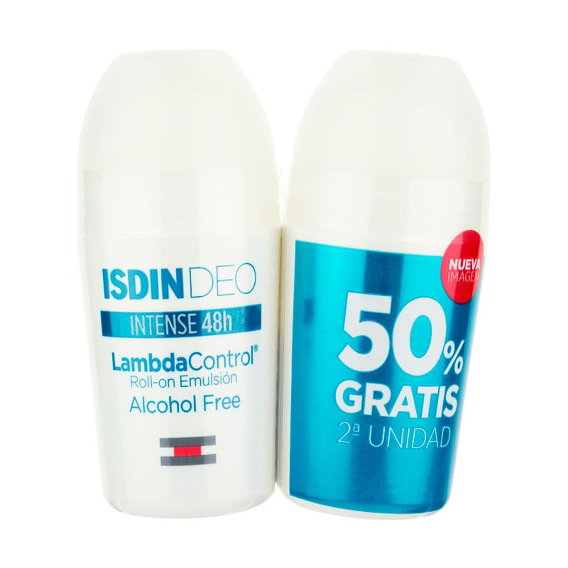 PACK ISDIN DEO LAMBDA CONTROL DESODORANTE 48H ROLL-ON SIN ALCOHOL 50ML + OFERTA