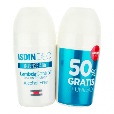 PACK ISDIN DEO LAMBDA CONTROL DESODORANTE 48H ROLL-ON SIN ALCOHOL 50ML + OFERTA