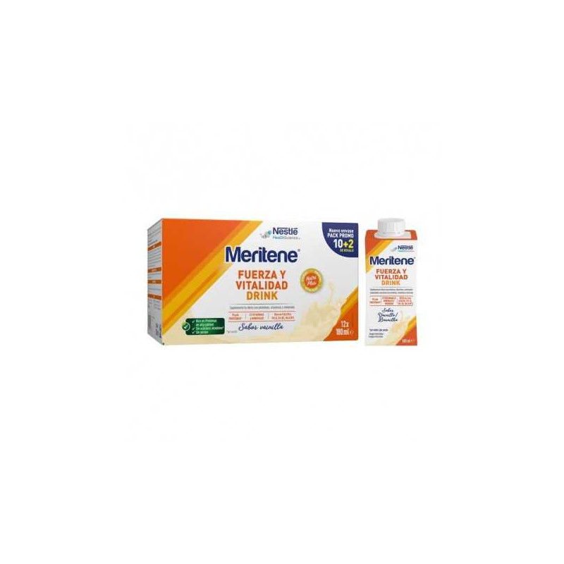 MERITENE DRINK PACK AHORRO VAINILLA 10+2 REGALO