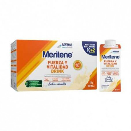 MERITENE DRINK PACK AHORRO VAINILLA 10+2 REGALO