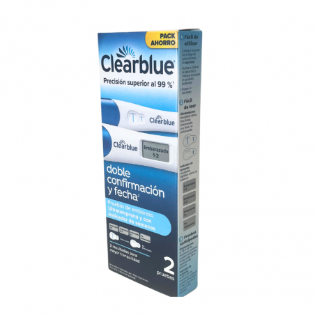 CLEARBLUE PRUEBA DE EMBARAZO ULTRATEMPRANA Y CON INDICADOR DE SEMANAS