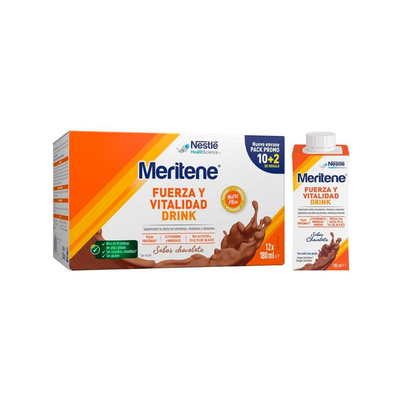 MERITENE DRINK PACK AHORRO CHOCOLATE 10+2 REGALO