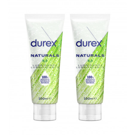 DUREX LUBRICANTE NATURALS H2O DUPLO 2x100ML