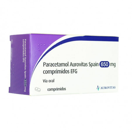 Paracetamol Aurovitas Spain 650mg comprimidos EFG