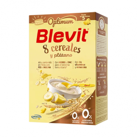 BLEVIT OPTIMUM 8 CEREALES+PLÁTANO 12X250G