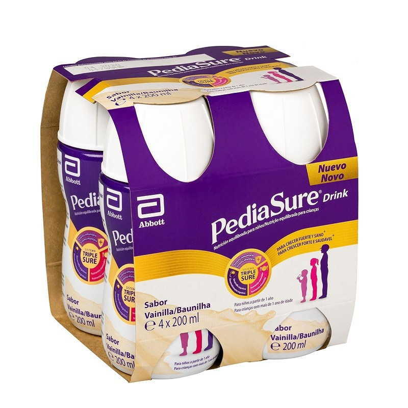 PEDIASURE DRINK VAINILLA 4X200ML