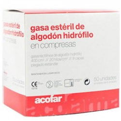 GASA ESTERIL DE ALGODON HIDROFILO 50 UNIDADES